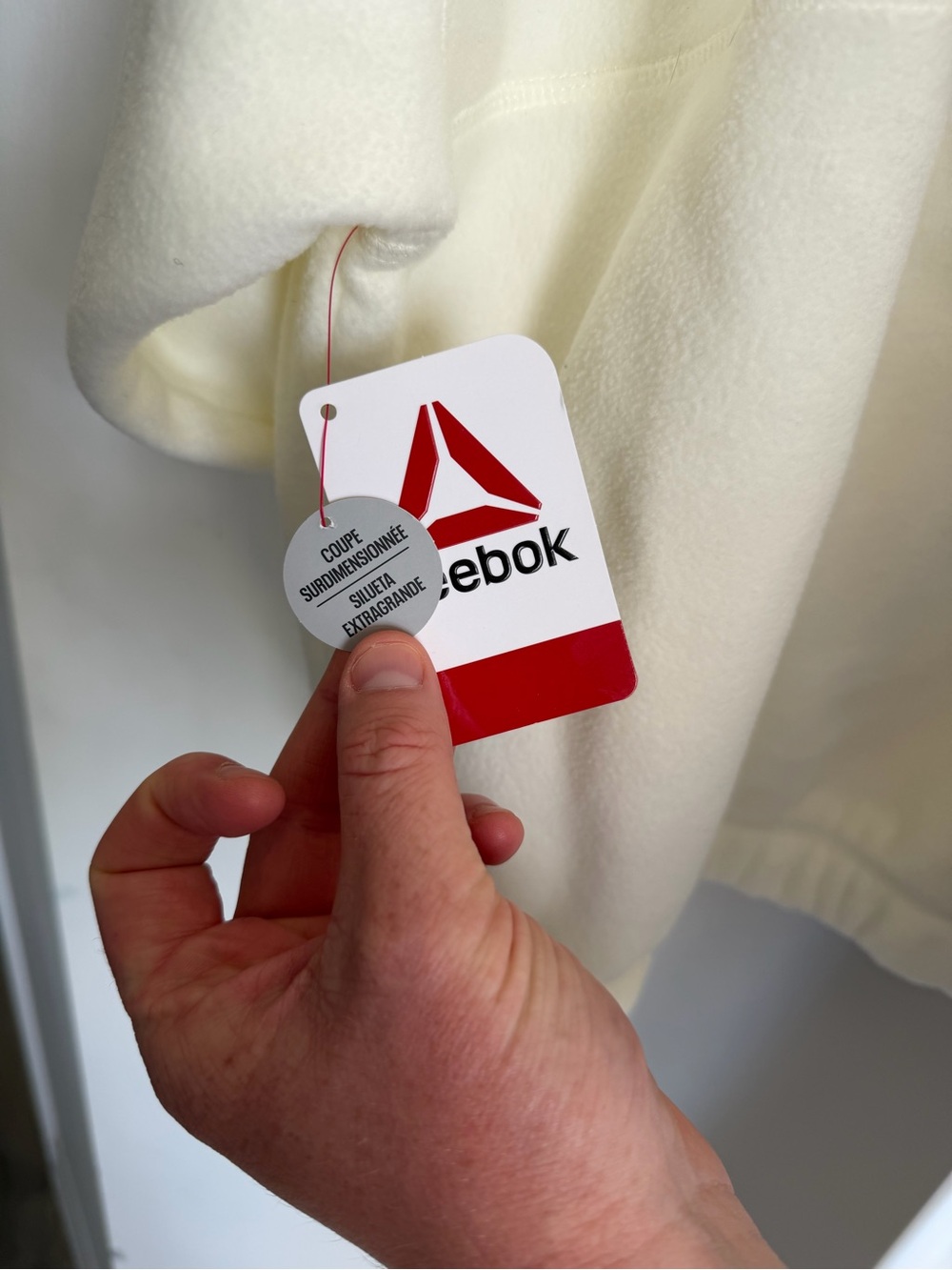 Reebok Cream Cozy Half-Zip Fleece Pullover Jacket XL - Picture 6 of 9